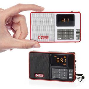 롯데핑키17 휴대용 FM라디오 SD카드 MP3 플레이어