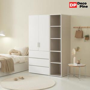 데코파인 루체 1200 D세트 서랍 장롱 3단 장농 선반장 4자