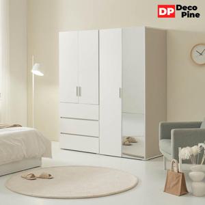 데코파인 루체 1600 Q세트 전신거울 장롱 서랍 작은방 이불 장롱