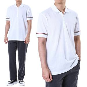 톰브라운 소매삼선스트라이프 PK 카라 티셔츠/MJP193A J0129 100