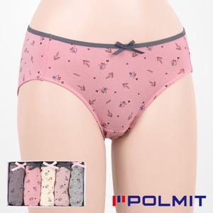 폴밋 여성 편한 면 스판 미디 요일 삼각 팬티 5매 세트