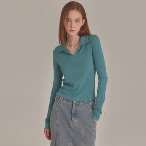 SOFTIE LONG SLEEVE POLO TOP_T426TP115(TQ)