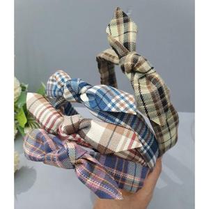 [이쁜] 체크리본 헤어밴드 머리띠