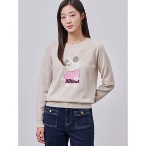 [빈폴레이디스] 댕포리 원포인트 풀오버  베이지 (BF4X51C10A)