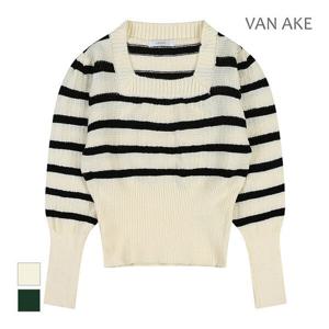 [반에이크][반에이크] 스트라이프 크롭니트_VB2YKTM305Z (P00341