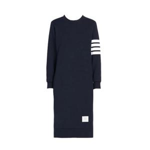 여성 톰브라운 클래식 루프백 사선 스웨터 드레스 네이비 FJD056A-00535-415
