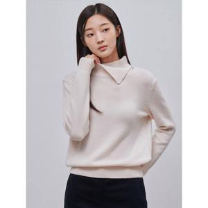 [빈폴레이디스] 캐시미어 스탠드넥 풀오버  아이보리 (BF4X51C040)