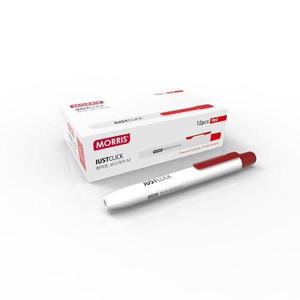 JUST CLICK 화이트 보드마카 M MRW-106 적 12자루 모리스