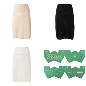 가벼운 정전기 비침방지 수입 웨이브론 스무스 롱 속치마 하프슬립 WHS2110