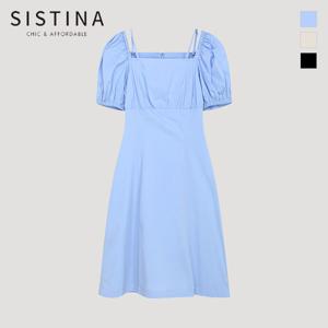 [SISTINA] 인기 셔링 스퀘어넥 미니 원피스_AWWOPP21140