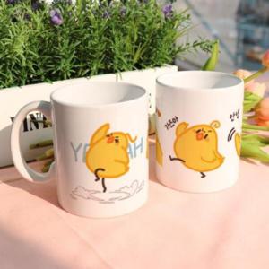 아트박스/꾸밈 pr987-디자인머그컵2p-귀여운병아리캐릭터