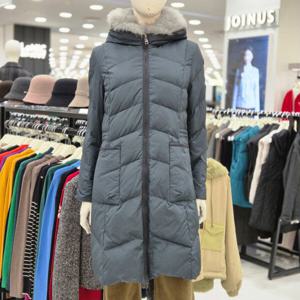 [조이너스]여성 브랜드 24신상 A라인 롱 폭스퍼 덕다운 패딩 점