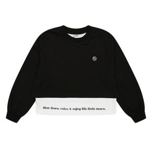 [에꼴리에]여아 레이어드 레터링 티셔츠 23C5453_BK