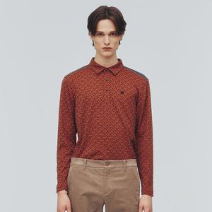 [링스본사] 남성 로고 프린트 카라 티셔츠 L11E3TO311_BR