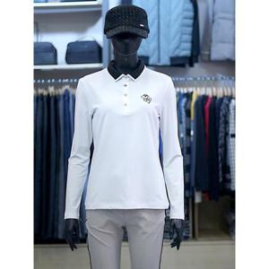 팜스프링스 세이브존03 여성 골프 가을 겨울 배색 라인 카라 티셔츠 ARSTSL243202A