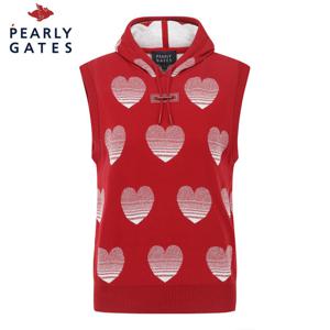 [파리게이츠] 파리게이츠 여성 하트 자카드 후드 니트 베스트 521E3SV201_RE