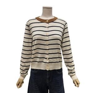 [에이지도르]배색 단가라 라운드 가디건(ALFIAUC170)