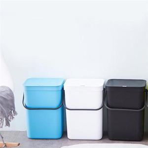 라이프토템 핸들 벽걸이 휴지통 12L 탈부착 블랙 벽걸이휴지통