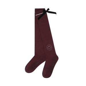 파리게이츠 (521E3SC007) 여성 스마일 벨벳 리본 골지 니삭스