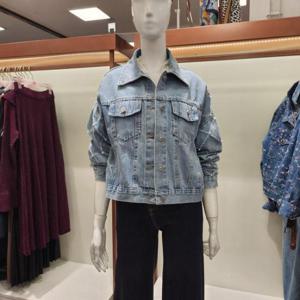 수스 HC04 진주 스크레치 데님 자켓 S253BJK953