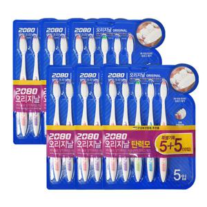 [메디안]2080 오리지널 칫솔 탄력모 10입 x6