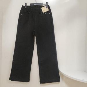 뱅뱅 HC15 뱅뱅 겨울 여성 허리밴딩 스트링 기모 스판 크롭 와이드 청바지 FQL763