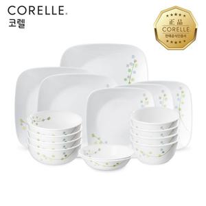 코렐 그린딜라이트 한국형 4인 16P 사각 홈세트