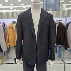 [앤드지]울 혼방 아웃포켓 트윌조직 자켓 BSF4KG1201 BK