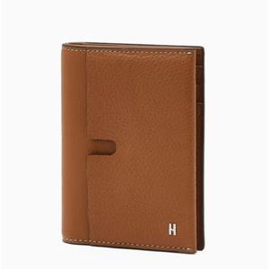 [헤지스ACC] [H-아이덴티티] 브라운 소가죽 중지갑 HJWA6E062W2