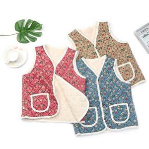 여성 겨울 꽃무늬 할머니 엄마 누빔 김장 조끼 kk883