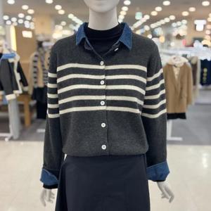 SOUP sh06 로렌토 데님카라 스트라이프니트 AC2GDT1