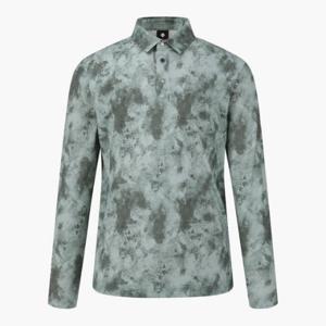 데상트골프티셔츠 JQS DQ12MFTL21-KHAG 남성 프린트 긴팔 티셔츠 / KHAKI