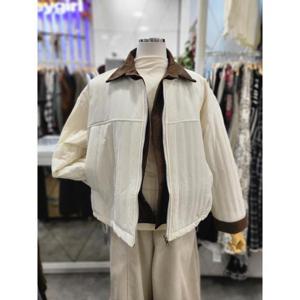 밸리걸 세이브존01 간절기 코듀로이 베섹 퀼팅 박시 숏 패딩 점퍼 611760-1