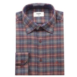 [레노마(셔츠)]그라데이션 컬러포인트 기모체크셔츠 RPWSG1042OR