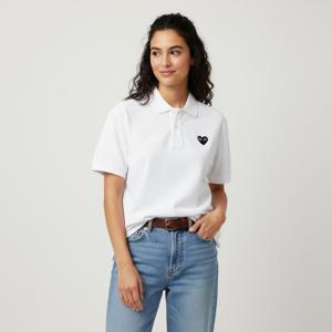 꼼데가르송 플레이 블랙 하트패치로고 카라 반팔 여성 티셔츠 AX T066 051 2