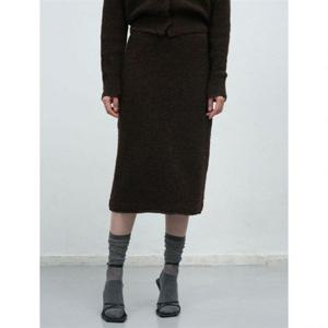 제너럴아이디어 메탈 믹스 부클 미디 스커트 [BROWN] WBE4L54540 383972