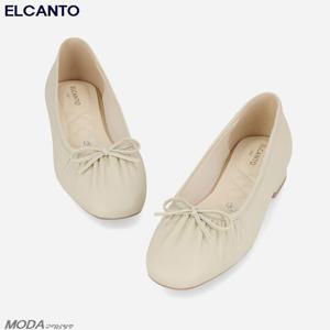 [엘칸토]경량 쿠션UP 리본 플랫 여성 펌프스 1XWD73XL_GN