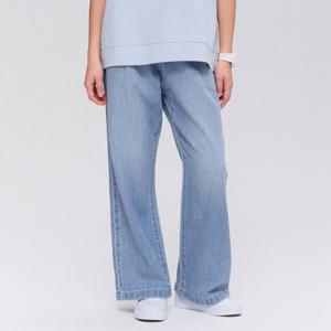 [오션스카이] 여아 린넨 라이크 원턱 와이드 데님팬츠-FBJG2362C0D