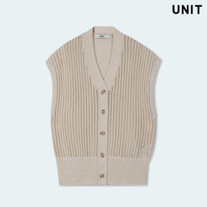 [유닛] 화이트 토스카나 니트 베스트 UFLKVE262N-31