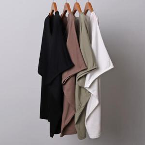 [강물처럼]빅사이즈사랑해요 E027L404 브이넥절개롱반팔티 IL (1