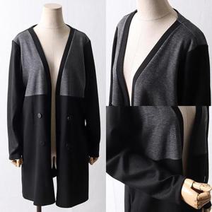 [강물처럼]위쉬몰 BG 오픈이중배색롱가디건(F437H408) 빅사이즈