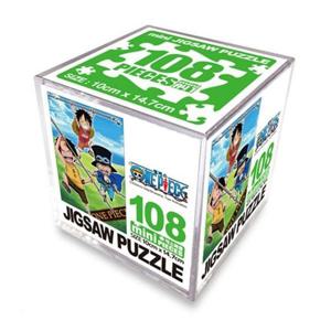 [하비스]직소퍼즐 애니 원피스 미니 큐브 사보 에이스 루피 108피스