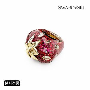 [본사정품] Idyllia 골드 톤 레드 스트로베리 반지55 5744916