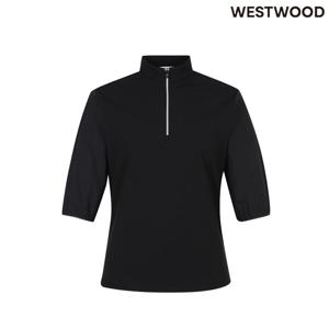[웨스트우드]여성 봄 여름 우븐 하이브리드 집업티셔츠 WO1WCTS306
