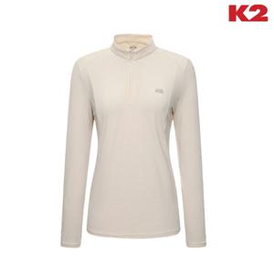 [케이투 (행사)]여성 봄여름 져지로멜리 소재 일상과 산행 겸용 긴팔 집업 티셔츠 KWP25210YD