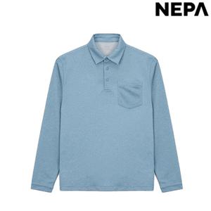 [네파 (행사)]남성 봄  카라티 멜란지 베이직 긴팔 폴로 티셔츠 7L15240