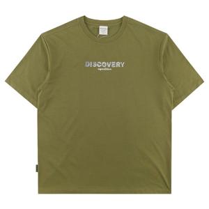 디스커버리 프레시벤트 오버핏 워싱 센터로고 반팔티셔츠 DXRS7D053OLS