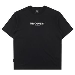 디스커버리 프레시벤트 오버핏 워싱 센터로고 반팔티셔츠 DXRS7D053BKS