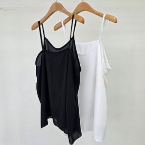 [강물처럼]빅사이즈끈나시 U170L503 심플무지이너탑블라우스 LT