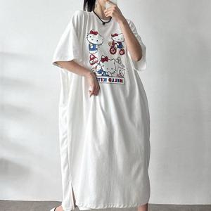 [강물처럼]아이우먼 리본냥박스나염원피스 MAU164M503 빅사이즈